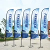 Polyester Outdoor Party Beach Pole Flag Banners Feather Teardrop Promotional Normal Flag Pole Accessories