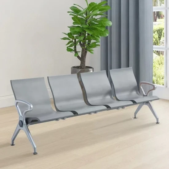 Popular Airport Chair 3/4/5 Seats PU Waiting Benches Seating Beam Gang Waiting Chair