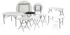 Portable Outdoor Round Hdpe Plastic Tables Camping Foldable tables and chairs for Events Park Garden Picnic