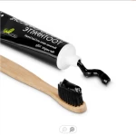 Premium Activated Charcoal Toothpaste and Bamboo Toothbrush Whitening Teeth