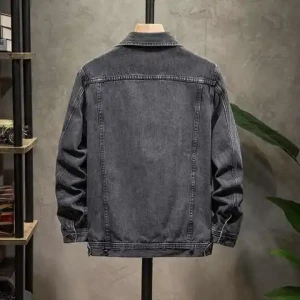 Primuim Quality Mens Jackets Black Newest 2023 Winter Men Clothing Thicken Warm Casual Denim Jacket