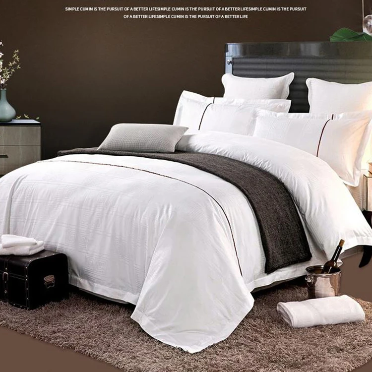 Professional 5 Star hotel bedroom furniture set Hotel Bed Linen Set and towels