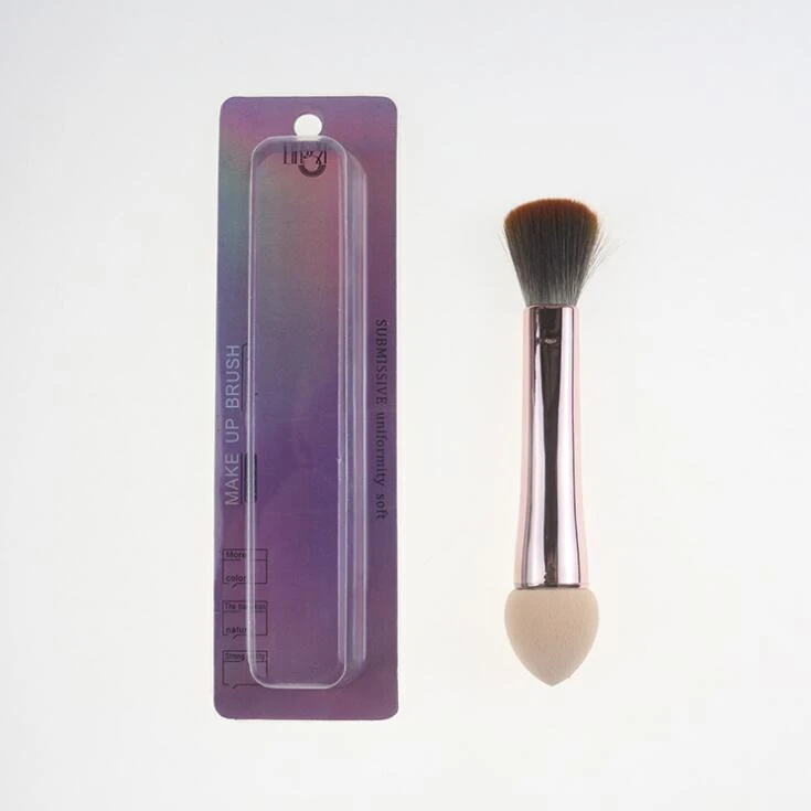 professional new tech water drop latex free beauty puff paper card packaging double side makeup brush sponge blender applicator