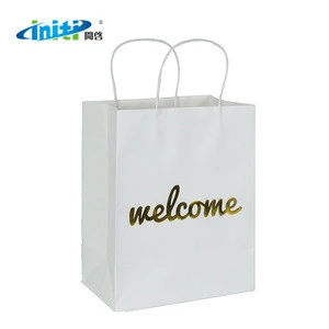 promotion small biodegradable custom logo printed paper gift bag for jewellery