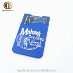 Promotional adhesive sticky Silicone card Cell Phone Wallet holder sleeve for all mobile phone