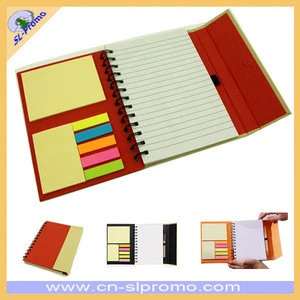 Promotional ECO Friendly Magnet Recycled Notebook With Pen And Notepad