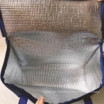 Promotional foldable custom pp nonwoven insulated cooler lunch bag with aluminium foam