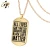 Import Promotional gift custom gold jewelry metal dog tag with necklace from China