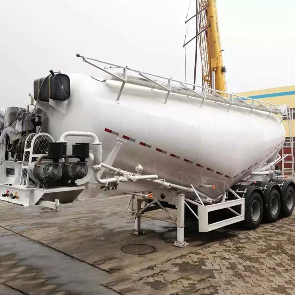 Pta Powder Tank Semi-trailer Euro Type Feed Bulk Flour Pneumatic Bulk Truck Cement Trailer Cement Tanker