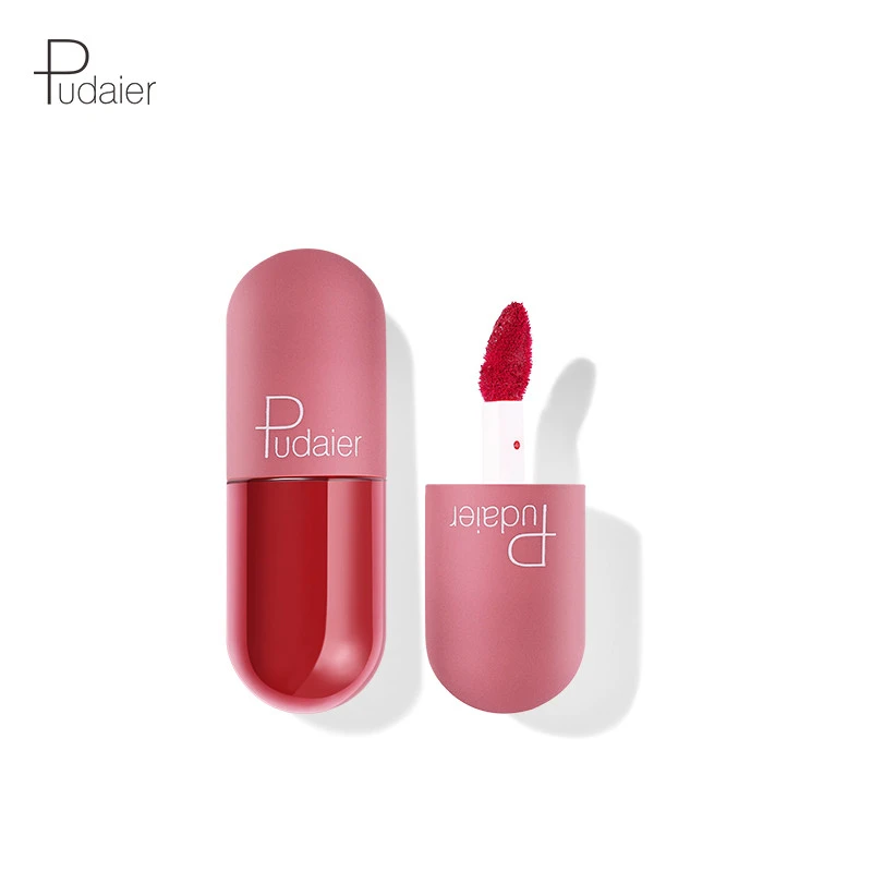 Pudaier Matte Capsule Lipstick Waterproof Cosmetic Easy To Carry Lipstick