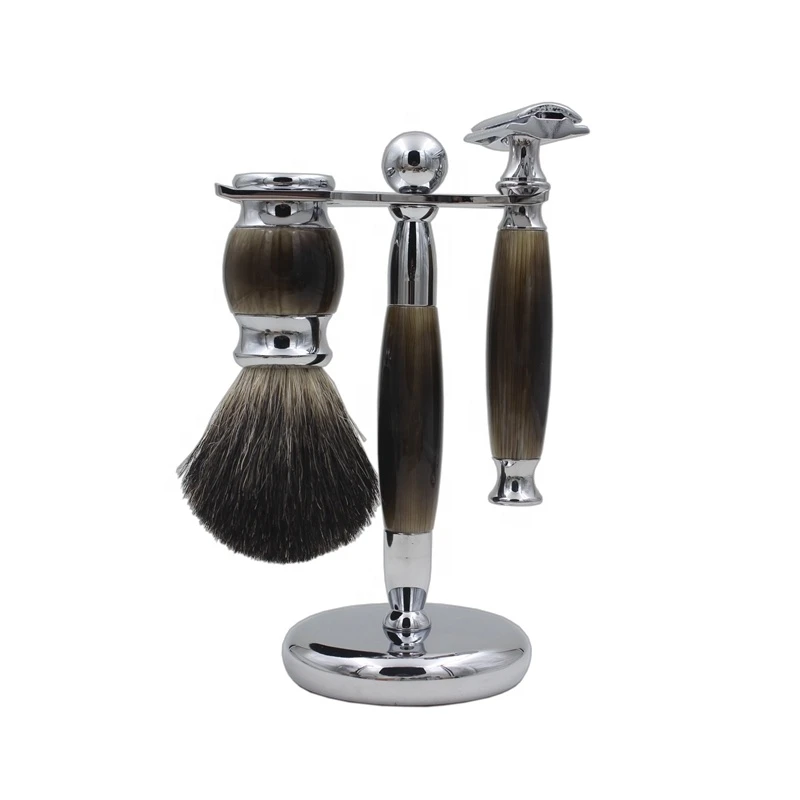 Pure Badger Hair Brush and Safety Razor 3in/1 shaving set/kits