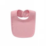 Pure color double layer newborn bib absorbent baby cotton bibs customized bibs