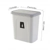 Push-top Trash Can Chef Hanging Automatic Return Lid Fruit Vegetable Pericarp Cabinet Cupboard Kitchen Garbage Storage Bucket