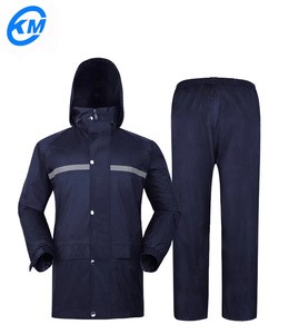 PVC coated polyester fabric cheap rain suit long poncho for worker