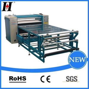 QX-G-B heat press machine high quality roller type sublimation transfer machine with rewinding function
