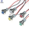 QZ Industrial Waterproof Dia 14mm Metal Signal Lamp/LED Indicator Light with150mm wire 3V 6V 12V 24V 110V 220V