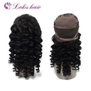 raw indian hair lace wig human hair full lace sew in wig, 34 inch indian hair full lace wig loose wave
