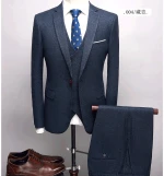Real Actual New style customized plus size Black Burgundy Grey Blazer Groom wedding business men suits MMA197