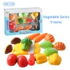 Realistic Kitchen Cooking Pretend Play Food Toy Sets