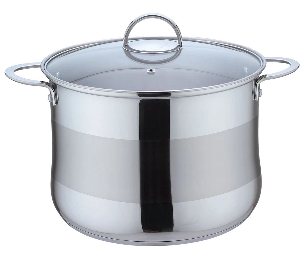 Realwin soup pot belly shape induction large stainless steel stock pot