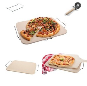 Rectangle Cordierite Pizza Stone for Cooking Baking Grilling Pizza Tools for Oven and BBQ Grill(China)
