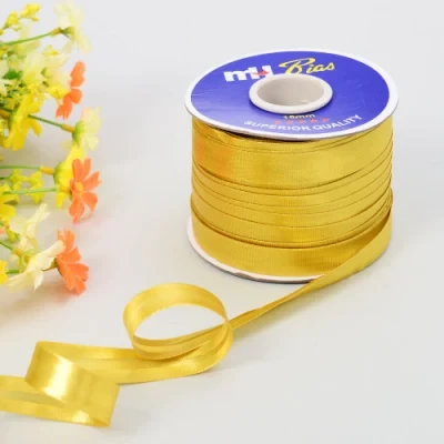 Reflective Gold Metallic Bias Tape Bias Cord Piping Tape