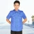 Import Residential property security clothing Airport Hotel officer uniform White Blue security guard Summer Short Sleeve uniform from China