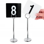 Restaurant Drink Table Top Stainless Steel Metal Stand Card Display Menu Holder