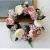 Import Retro European home wedding  decoration door hanging  pink artificial peony flower wreath from China