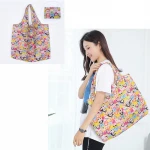 Reusable grocery nylon bag foldable RPET bag supermarket polyester shopping bag