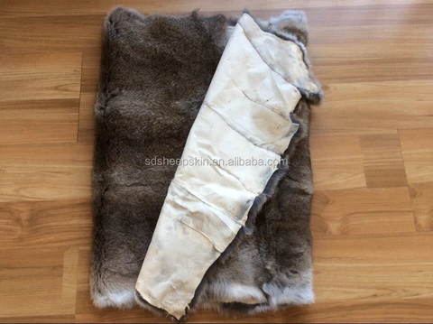 Rex Rabbit Skin Fur Rug Blanket With Rabbit Fur Scrap