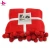 Import Ribbon and Color Insert Packaged Blue Red Color Multifunction Washable Comfortable Coral Fleece Blanket with Pompons from China