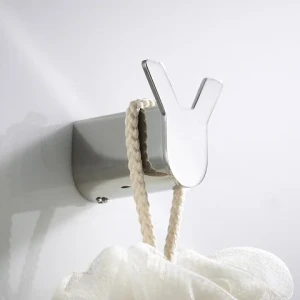 Robe Hook Wall Mount Modern Style Stainless Steel Polished Metal Hooks For Clothes Hanger
