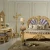 Import Rococo Carved Wood Dressing Table, French Style Louis XV Wooden and Velvet Dresser with Mirror and Stool for Bedroom from China