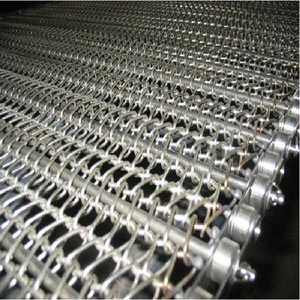 roller chain driven belt, stainless wire mesh conveyor belt with chain
