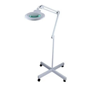 Rolling Floor Stand dimming Professional magnifier salon beauty illumination inspection glass magnifying lamp cosmetic machine