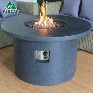 Round outdoor gas fire pits table top in patios