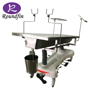 ROUNDFIN Stainless Steel Funeral Supplies Cadaver Dissection Autopsy Table