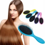 Salon Multi Function portable Massage type air cushion frosted  Natural Hair Brush Curly Plastic Comb