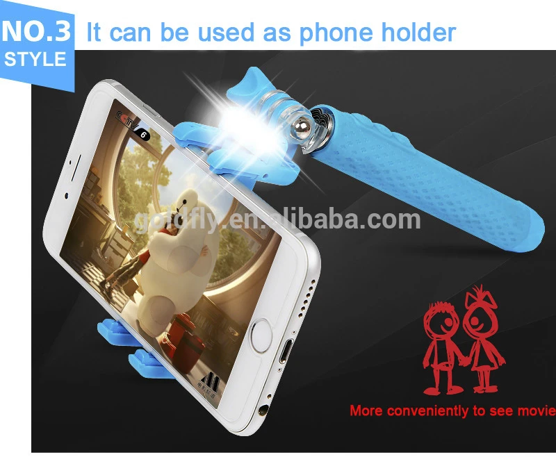 Selfie Monopod LED Flash Smartphone Selfie Stick Supreme Mini Night Version LED Filling Light For Android Phone for iPhone