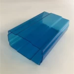 semi blue rigid pvc square tube profile