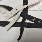Sew-on snap button tapes underwear press snap fastener tape swimming wear plastic snap tape