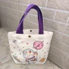 Shopping Re-Usable Canvas Tote Bag with Pockets for Girls