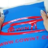 silicone manufacturer right angle screen printing glossy silicone on garment/ textile