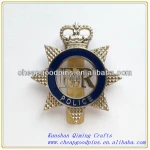 Silver crown badge tie bar tie clip