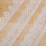 Single border dress material shaped garment processing accessories lace trims