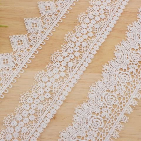 Single border dress material shaped garment processing accessories lace trims