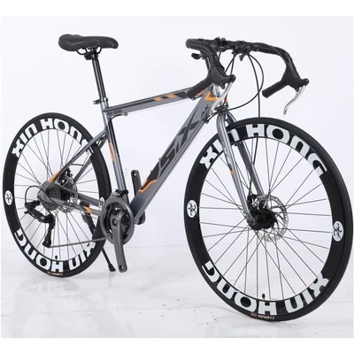 SIXAK 26 Inch Aluminum Alloy Integrated 27 Speed Road Race Bicycle 700C Track Racing Curved Handle Road Race Bike