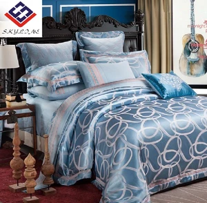 Skin feeling jacquard modal duvet cover and bed sheet bedding sets for hotel and home