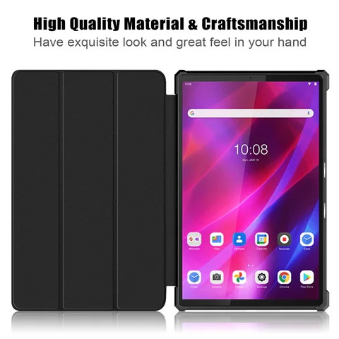 Slim Trifold Stand PU Leather Smart Cover Tablet PC Case for Lenovo Tab K10 TB-X6C6 10.3